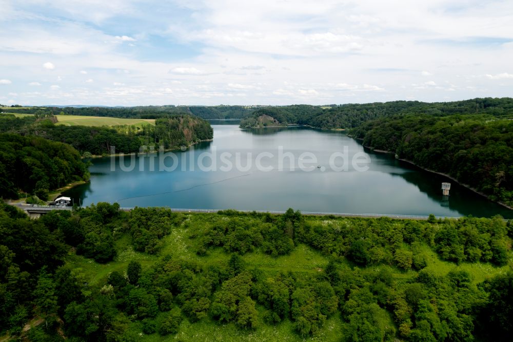 Luftbild Schneffelrath - Staubecken und Stausee Wahnbachtalsperre in Schneffelrath im Bundesland Nordrhein-Westfalen, Deutschland