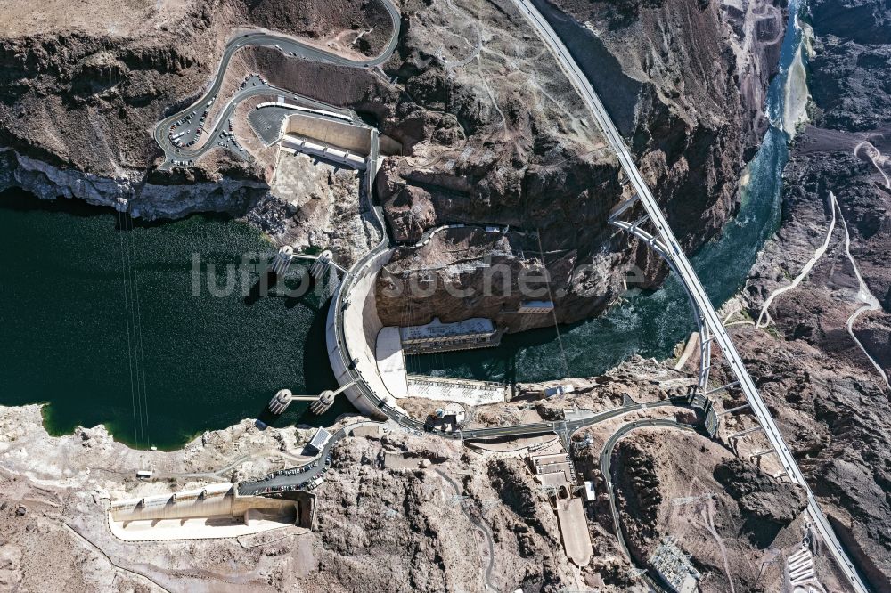 Luftbild Boulder City - Staudamm am Stausee Hoover Dam in Boulder City in Nevada, USA