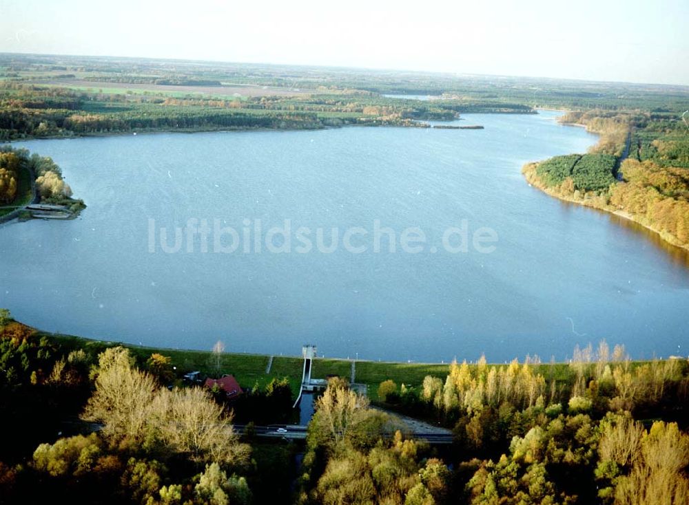 Luftaufnahme Kyritz / BRB - Stausee bei Kyritz in Brandenburg.