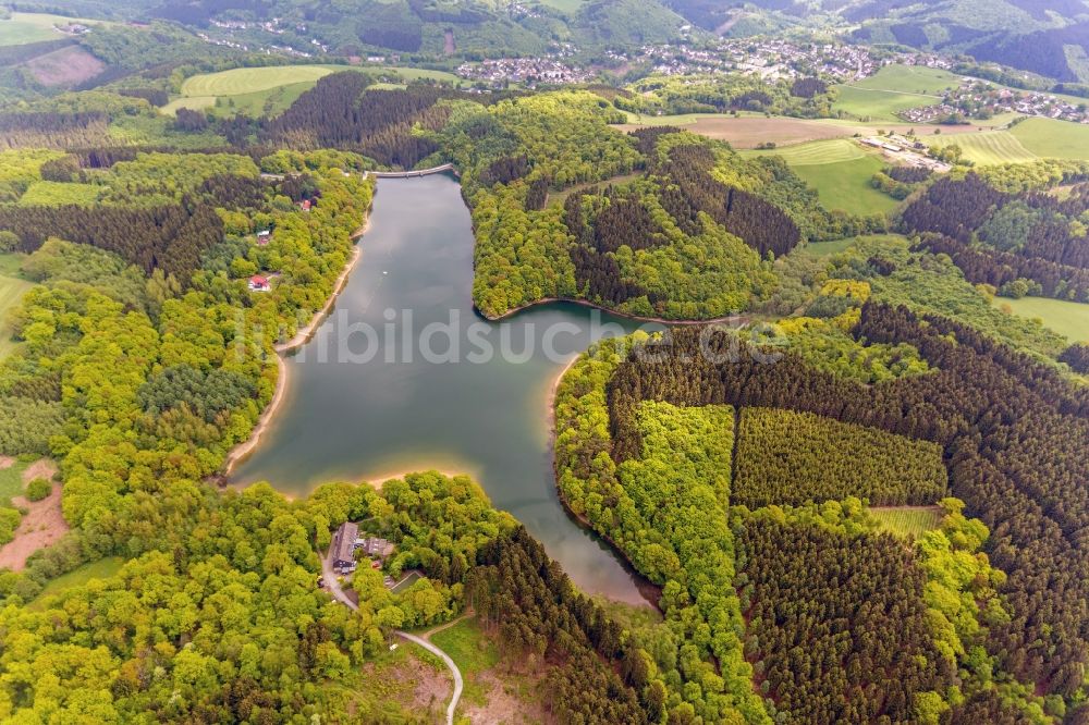 Breckerfeld von oben - Stausee Glörtalsperre in Breckerfeld im Bundesland Nordrhein-Westfalen