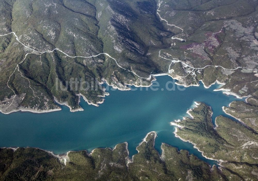 Luftaufnahme Kavadarci - Stausee Kavadarci bei Kavadarci in Mazedonien