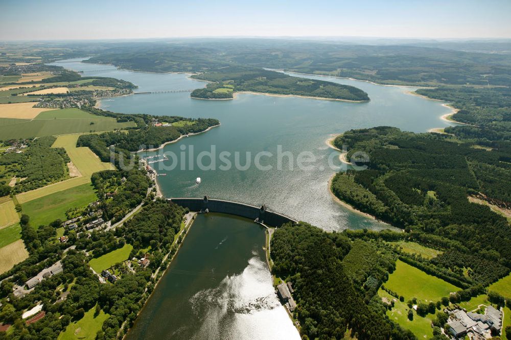 Luftbild Möhnesee - Stausee Möhnesee in Nordrhein-Westfalen
