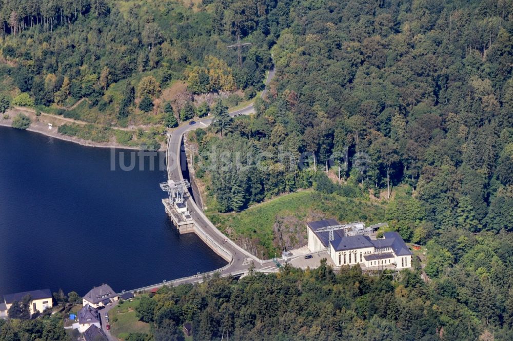 Luftaufnahme Gräfenwarth - Stausee Talsperre Bleilochstausee in Gräfenwarth im Bundesland Thüringen, Deutschland