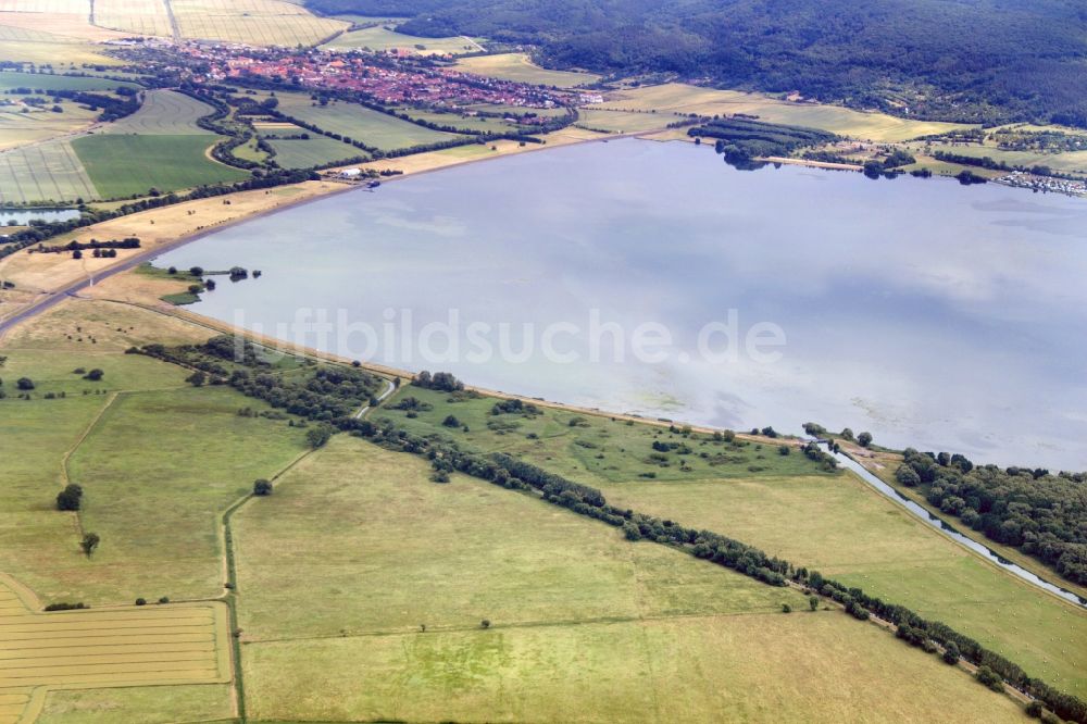 Kelbra aus der Vogelperspektive: Stausee und Talsperre Kelbra im Bundesland Sachsen-Anhalt