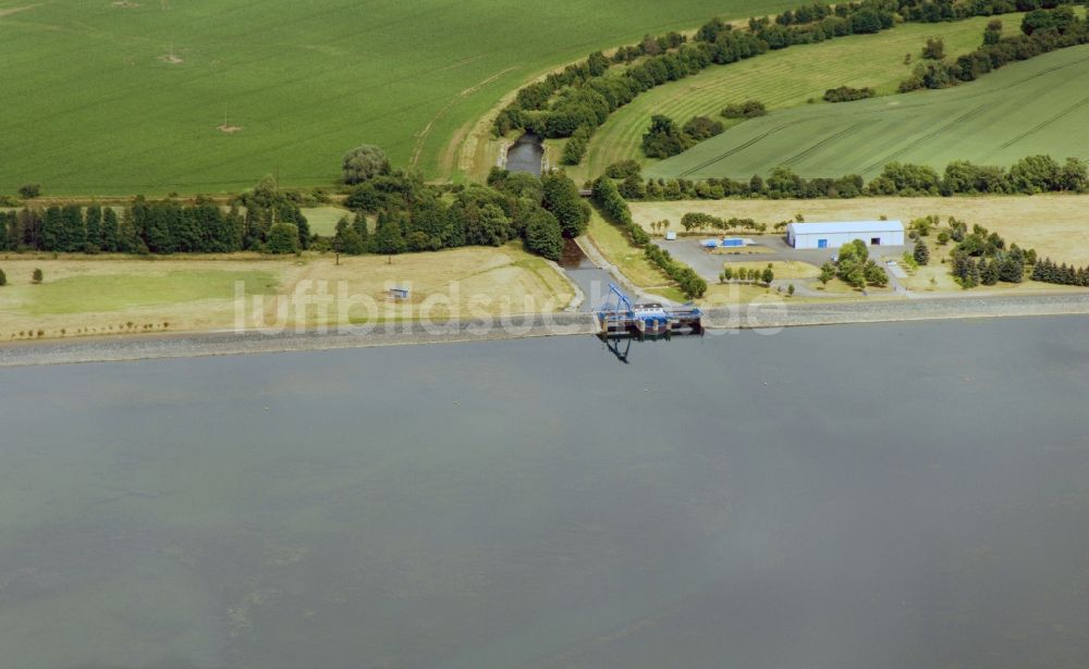 Luftaufnahme Kelbra - Stausee und Talsperre Kelbra im Bundesland Sachsen-Anhalt