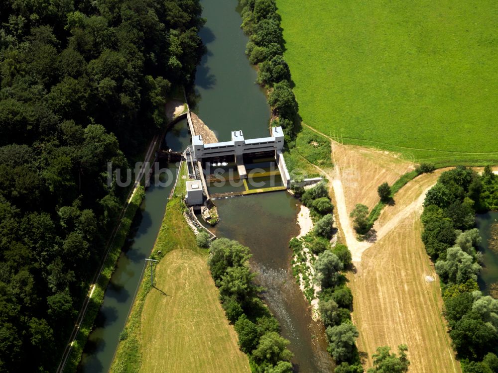 Luftbild Altenburg - Staustufe am Ufer des Fluss Neckar in Altenburg im Bundesland Baden-Württemberg, Deutschland