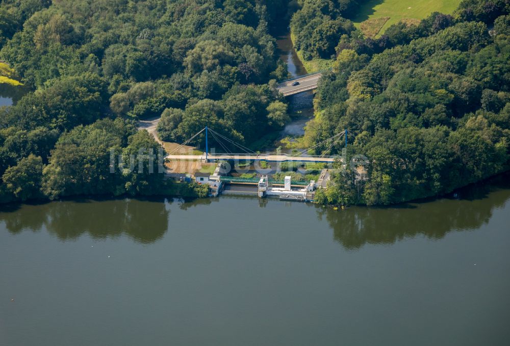 Luftaufnahme Haltern am See - Stauwehr in Haltern am See im Bundesland Nordrhein-Westfalen, Deutschland