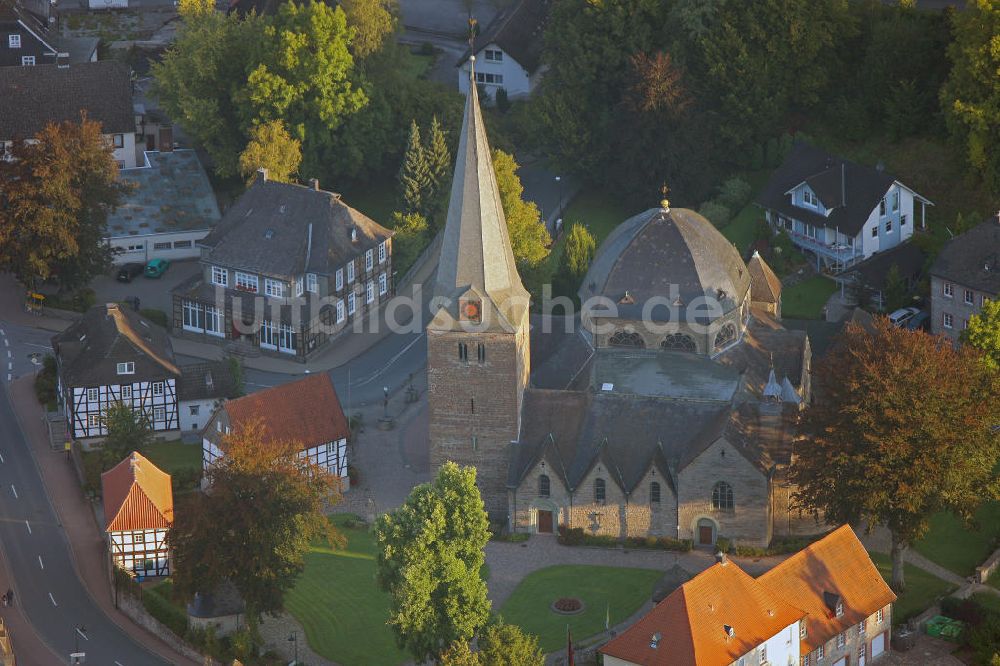 Balve von oben - St.Blasius-Kirche Balve