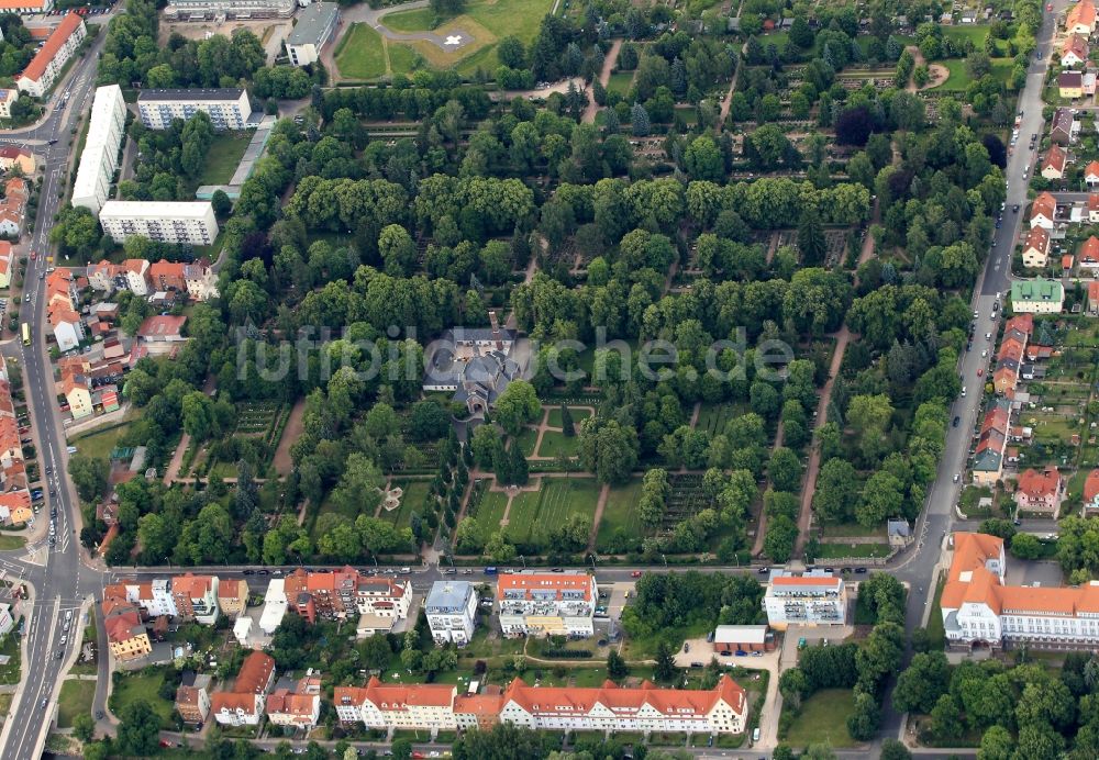 Luftaufnahme Eisenach - Städtischer Friedhof in Eisenach in Thüringen