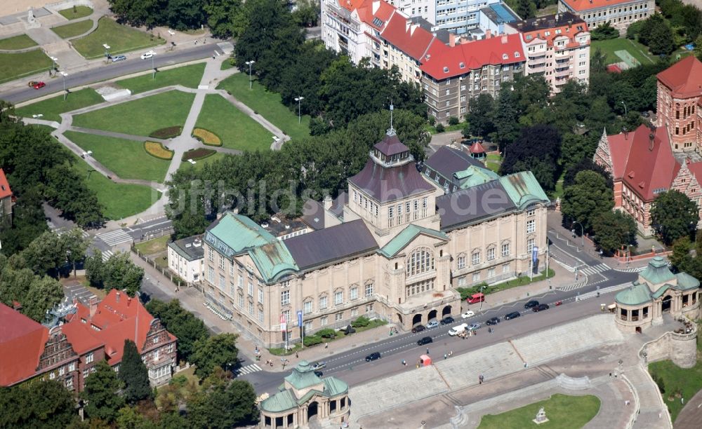 Luftaufnahme Stettin - Städtisches Museum in Stettin / Szczecin in Polen