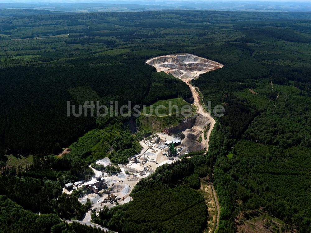 Argenthal von oben - Steinbruch in Argenthal im Bundesland Rheinland-Pfalz