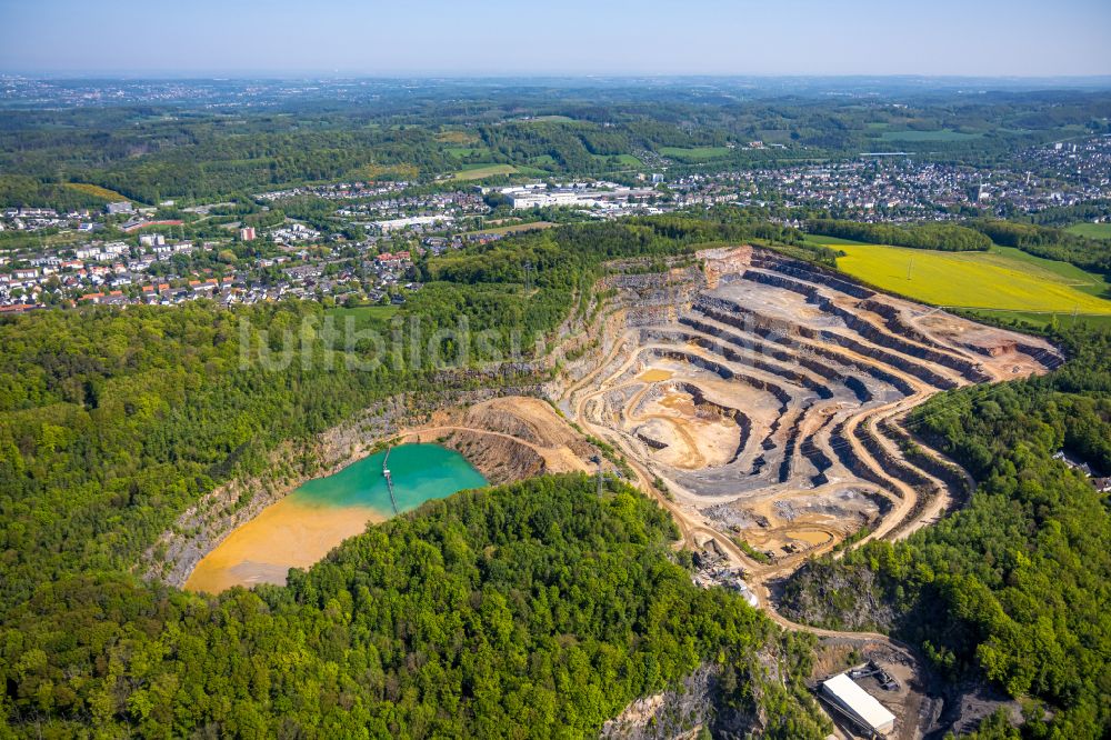 Luftbild Hagen - Steinbruch der Hohenlimburger Kalkwerke GmbH im Ortsteil Hohenlimburg in Hagen im Bundesland Nordrhein-Westfalen, Deutschland