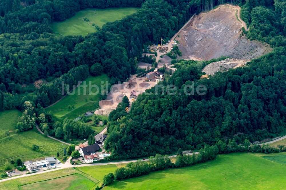 Luftaufnahme Freiamt - Steinbruch von Keppenbach in Freiamt im Bundesland Baden-Württemberg, Deutschland