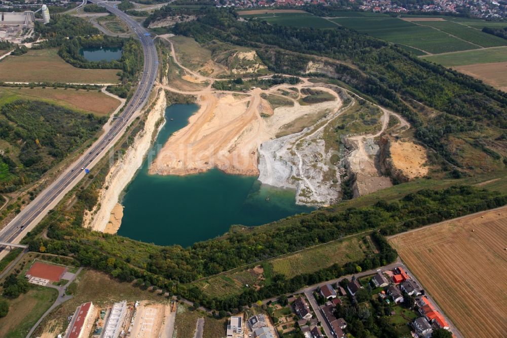 Luftbild Mainz - Steinbruch in Mainz-Wiesenau im Bundesland Rheinland-Pfalz