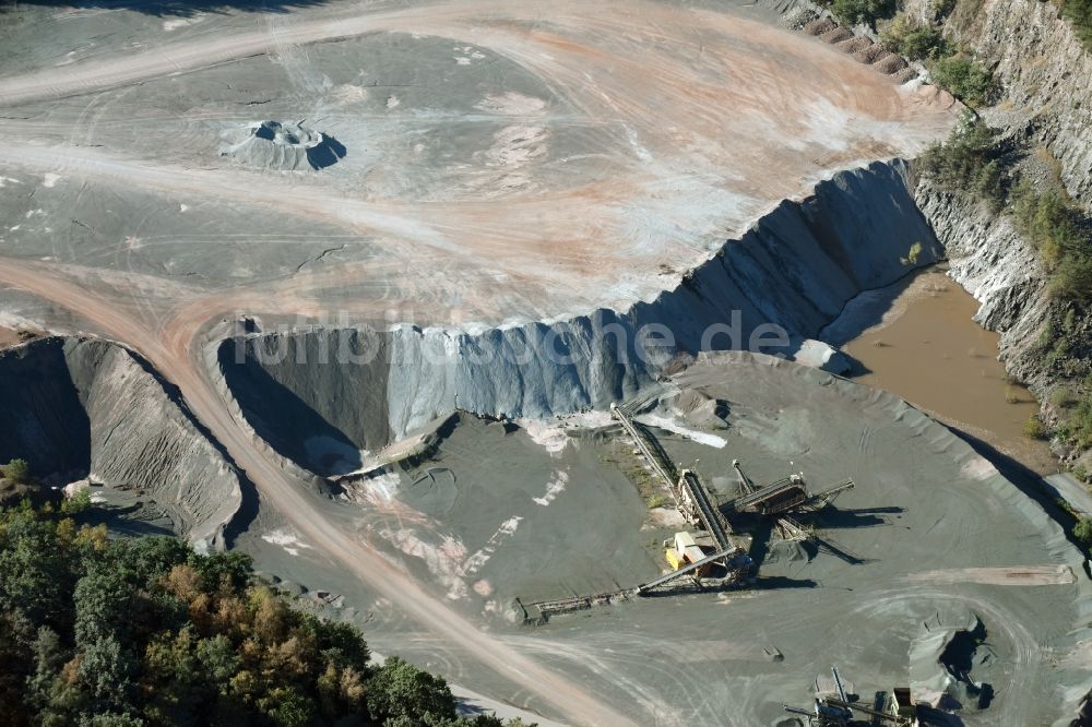 Bodendorf aus der Vogelperspektive: Steinbruch zum Abbau von Mineralien in Bodendorf im Bundesland Sachsen-Anhalt