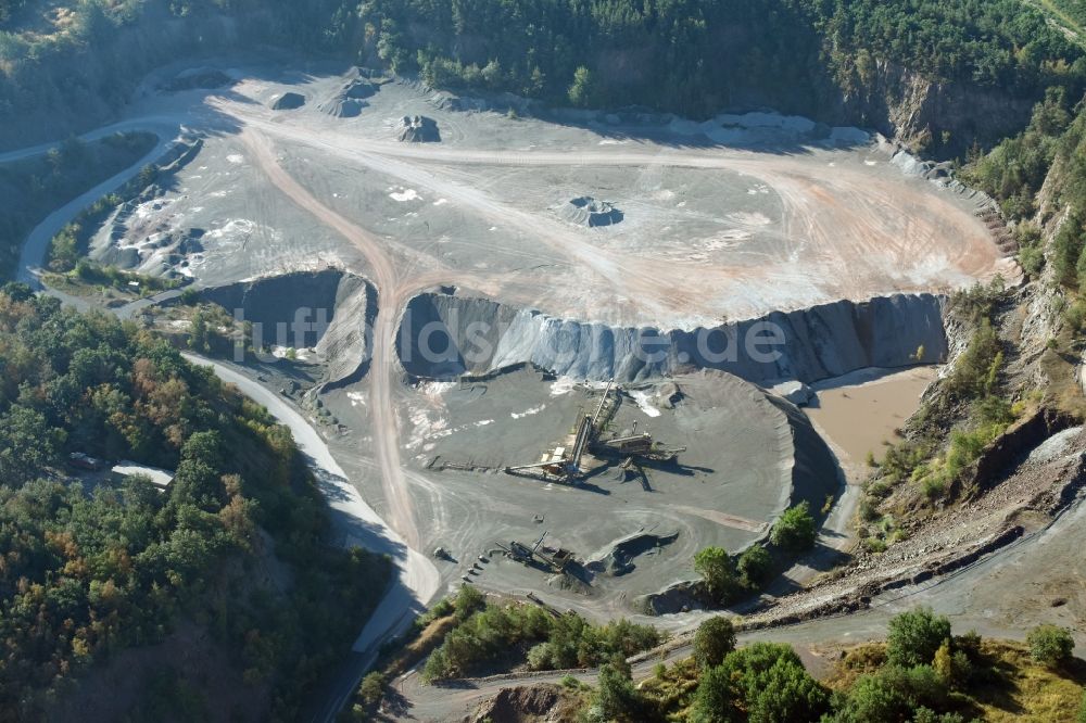 Bodendorf aus der Vogelperspektive: Steinbruch zum Abbau von Mineralien in Bodendorf im Bundesland Sachsen-Anhalt