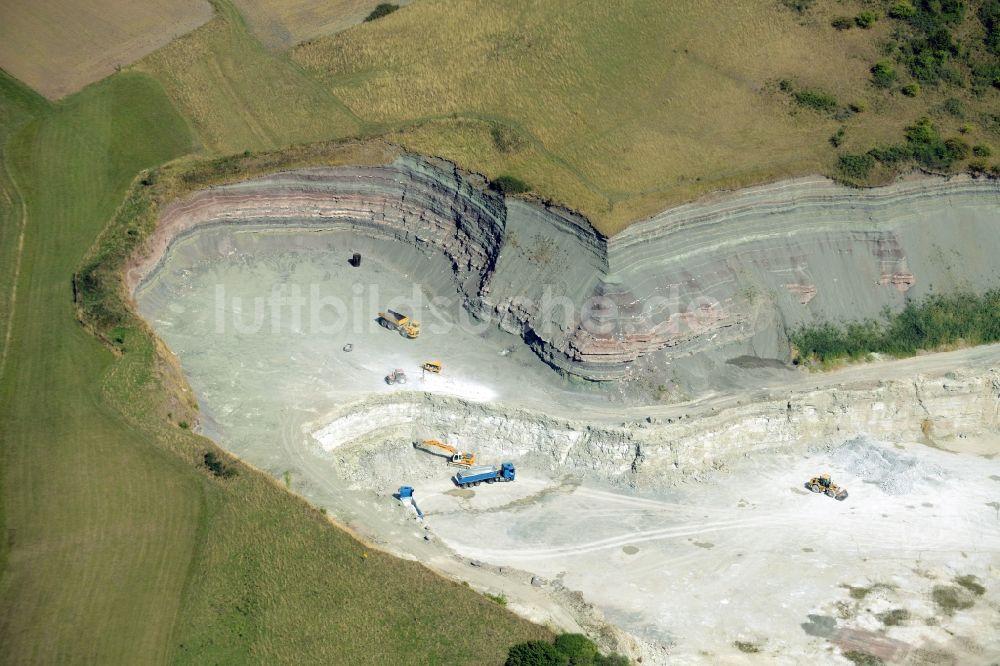 Luftbild Vellberg - Steinbruch zum Abbau von Schiefer in Vellberg im Bundesland Baden-Württemberg