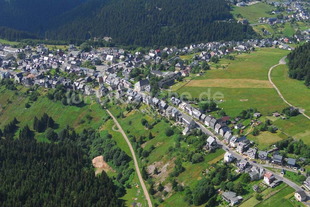 Steinheid (Thüringen) von oben - Steinheid und Limbach im Thüringer Wald