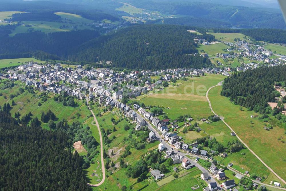 Steinheid (Thüringen) aus der Vogelperspektive: Steinheid und Limbach im Thüringer Wald