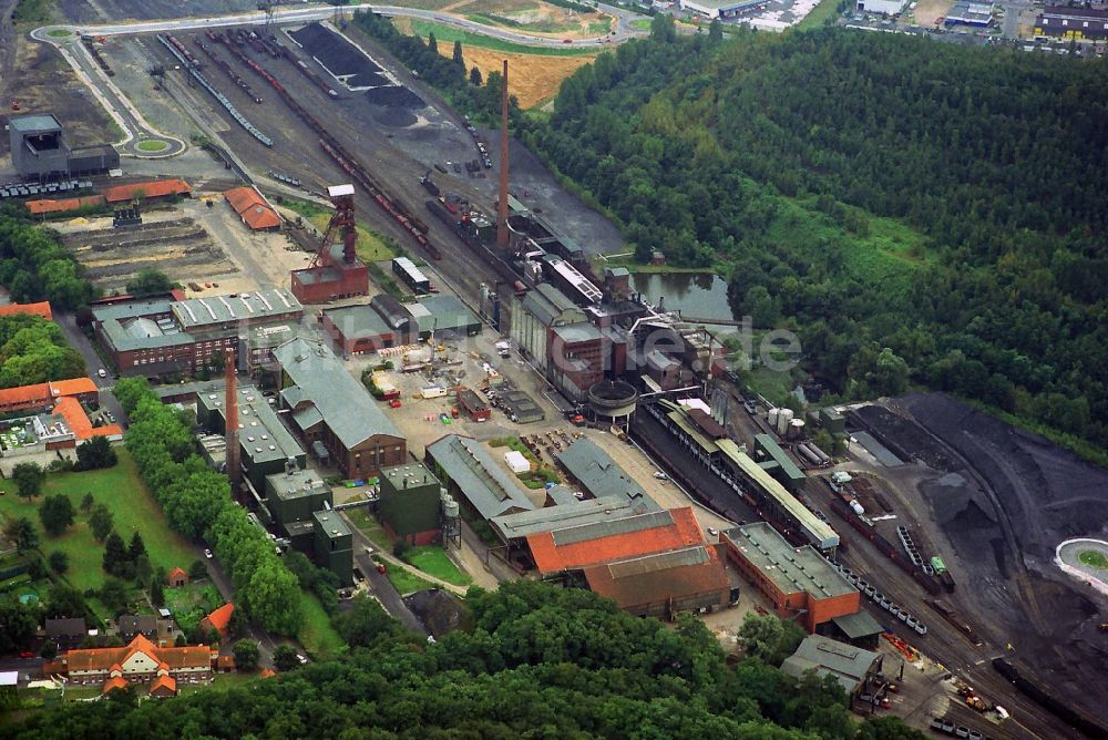 Hückelhoven von oben - Steinkohle- und Anthrazitkohle- Zeche Sophia-Jacoba in Hückelhoven im Bundesland Nordrhein-Westfalen