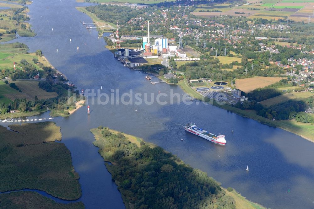 Bremen von oben - Steinkohle- Kraftwerk Farge der Engie-Gruppe am Ufer der Weser in Bremen