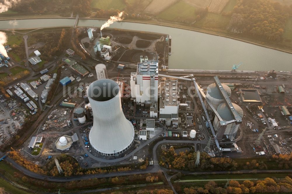 Lünen aus der Vogelperspektive: Steinkohlekraftwerk in Lünen im Bundesland Nordrhein-Westfalen