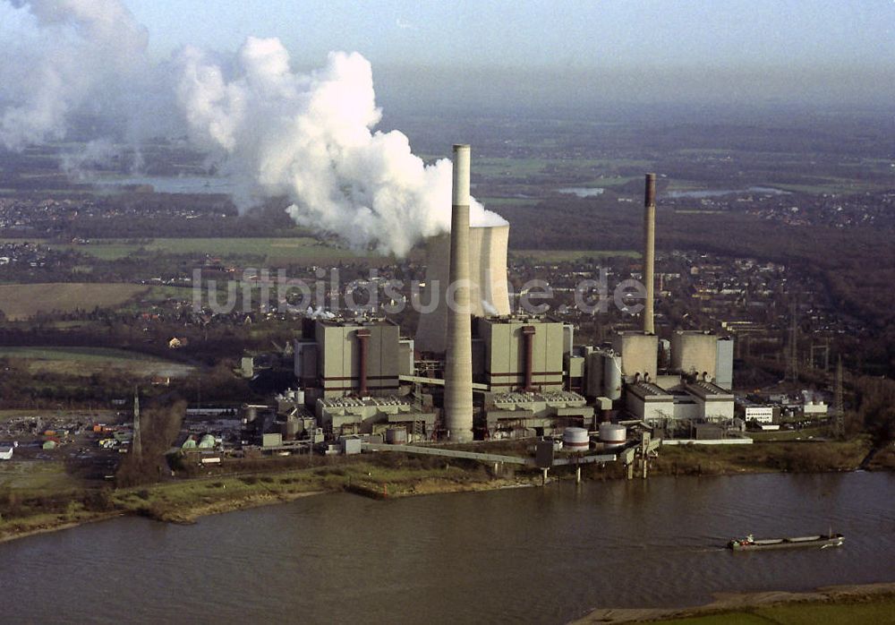 Voerde aus der Vogelperspektive: Steinkohlekraftwerk in Voerde (Niederrhein) im Kreis Wesel