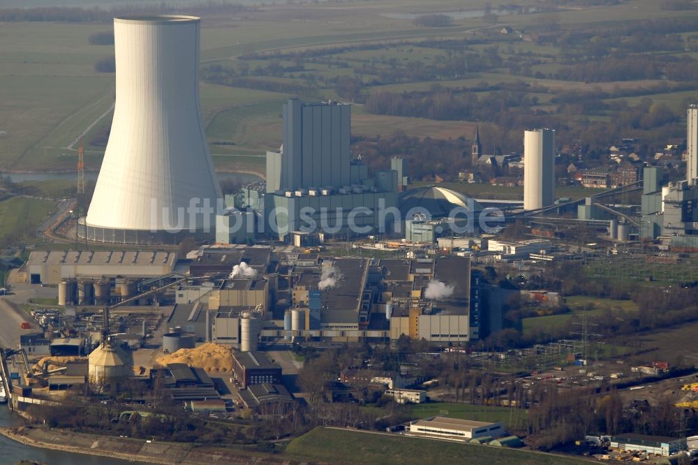 Luftbild Duisburg Walsum - Steinkohlekraftwerk Walsum am Ufer des Rhein in Duisburg im Bundesland Nordrhein-Westfalen