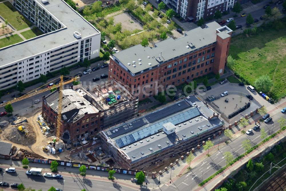 Berlin von oben - Steinlein-Lofts 1. und 2. Bauabschnitt auf dem Gebiet des Alten Schlachthofes in Berlin-Prenzlauer Berg