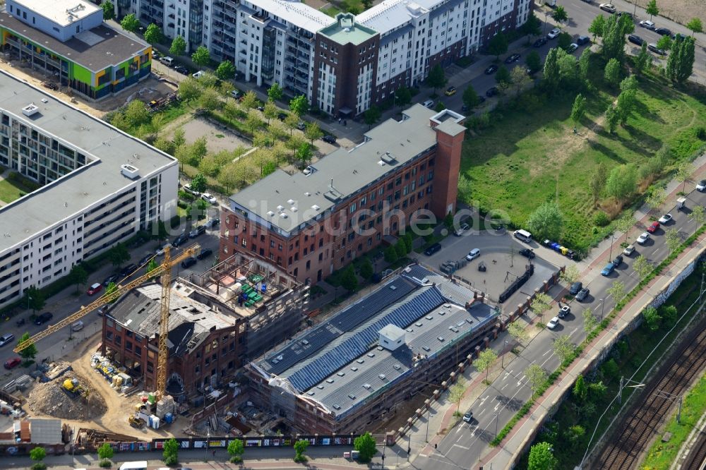 Berlin aus der Vogelperspektive: Steinlein-Lofts 1. und 2. Bauabschnitt auf dem Gebiet des Alten Schlachthofes in Berlin-Prenzlauer Berg