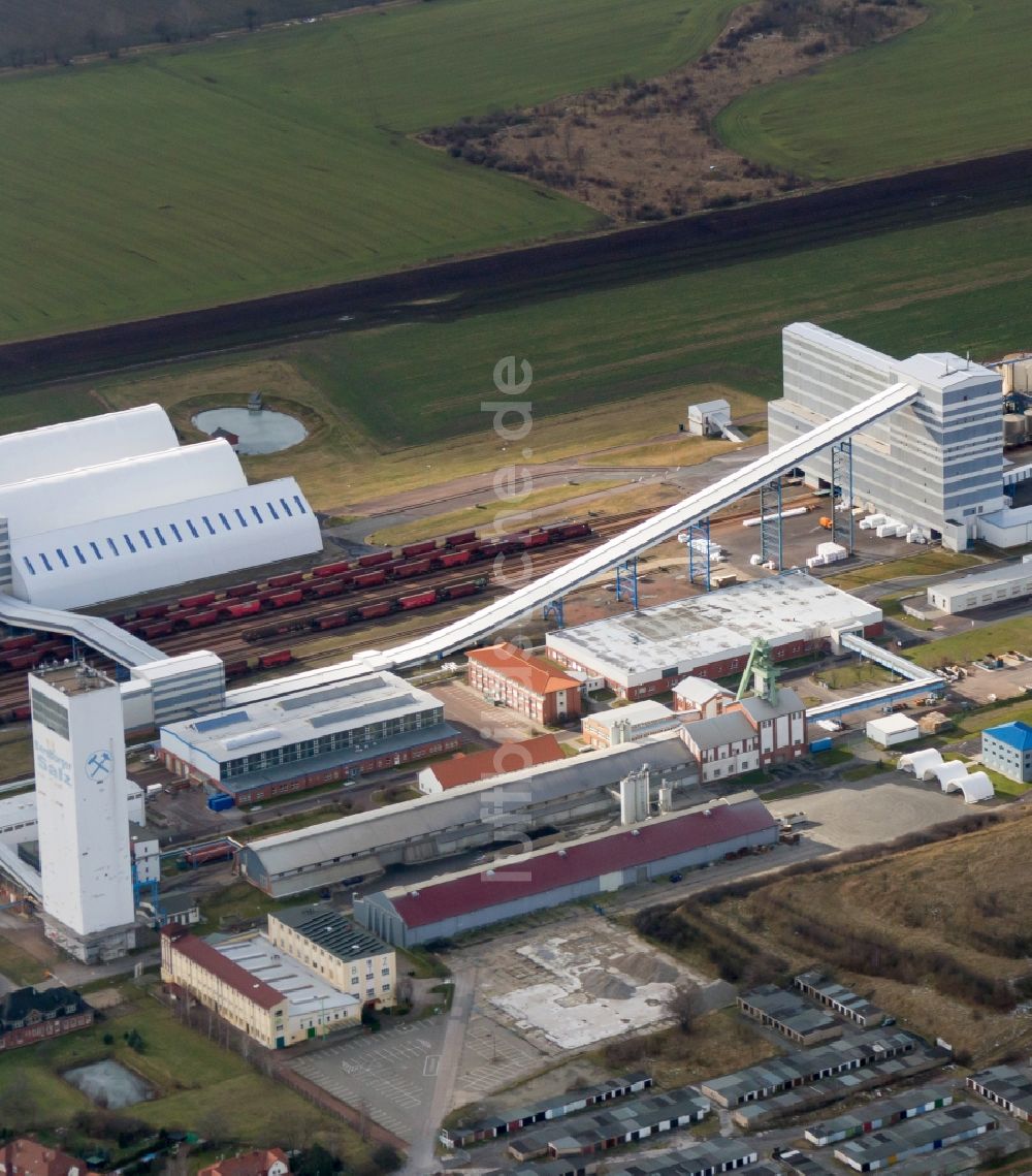 Luftaufnahme Bernburg (Saale) - Steinsalzbergwerk Bernburg in Sachsen-Anhalt