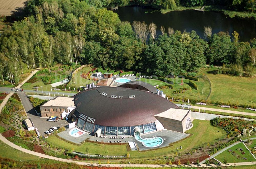 Belzig aus der Vogelperspektive: Steintherme in Belzig