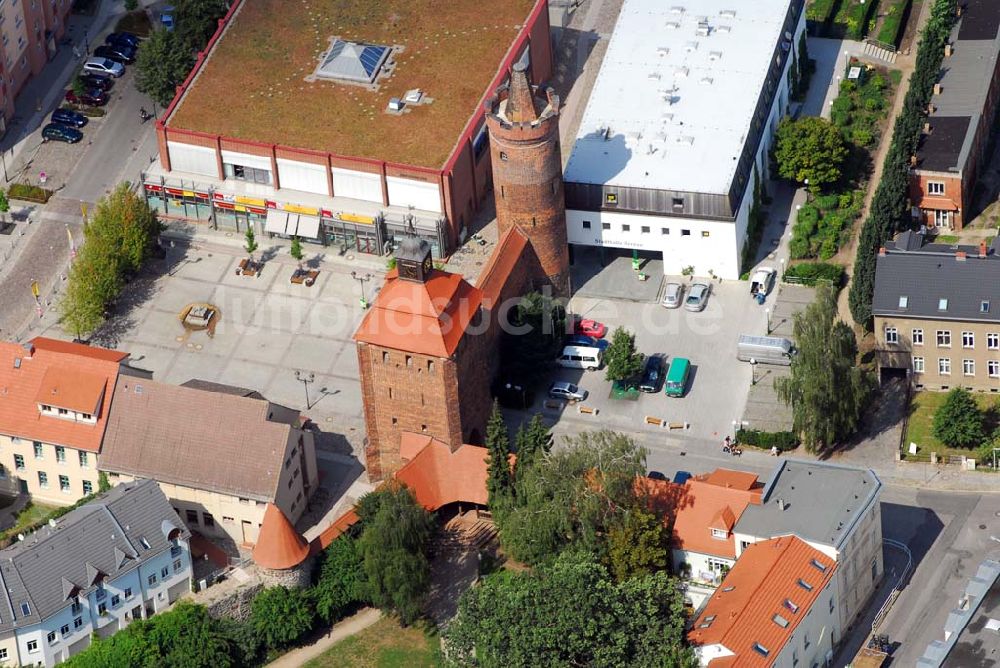 Bernau aus der Vogelperspektive: Steintor, Stadthalle und Firmensitz der Wohnungs- und Baugesellschaft mbH Bernau