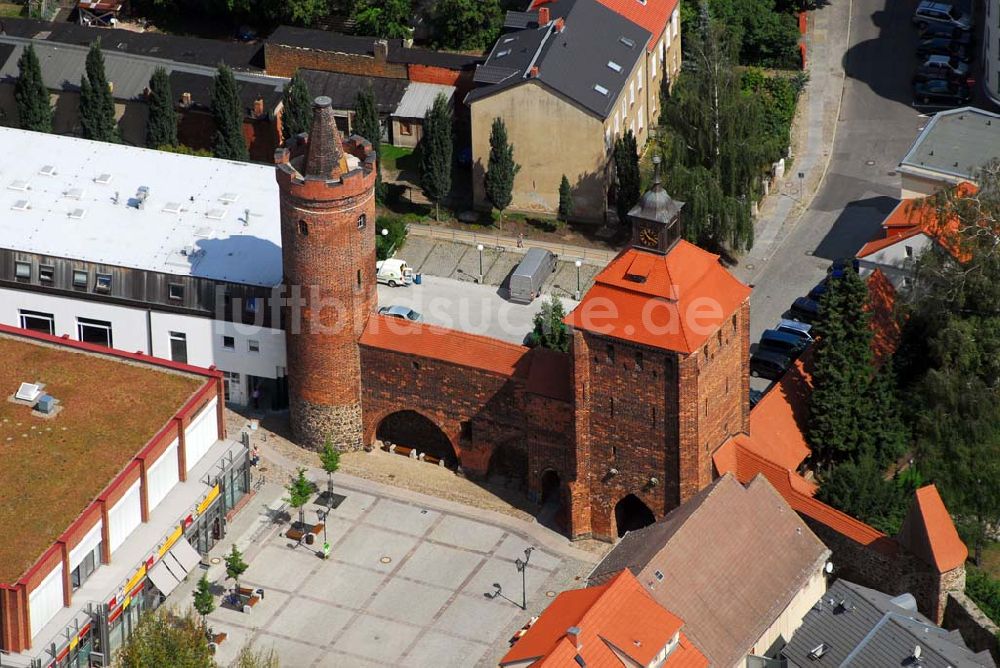 Luftaufnahme Bernau - Steintor, Stadthalle und Firmensitz der Wohnungs- und Baugesellschaft mbH Bernau