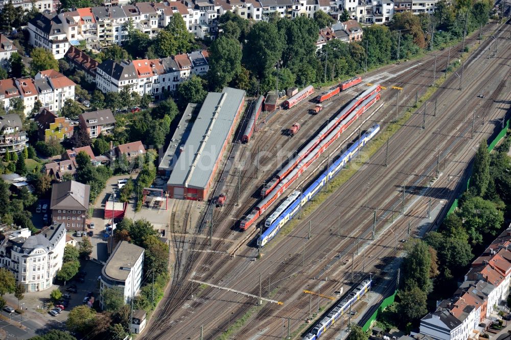 Luftbild Bremen - Stellgleise und Rangierbahnhof im Osten des Hauptbahnhof in Bremen