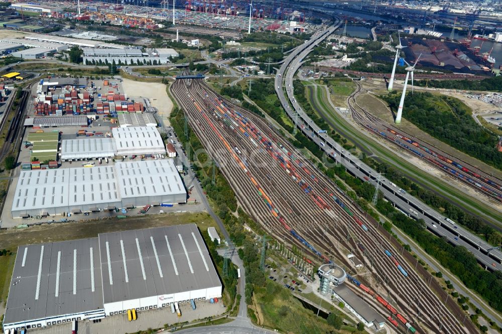 Luftaufnahme Hamburg - Stellwerk Alte Süderelbe in Hamburg-Altenwerder