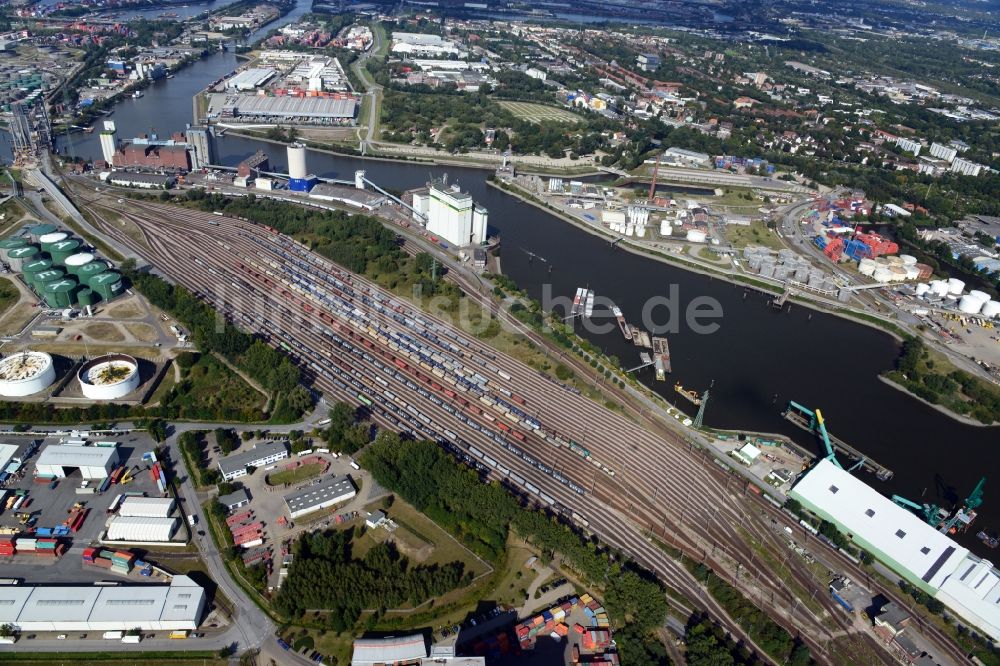 Luftbild Hamburg - Stellwerk Rangierbahnhof Hohe Schaar in Hamburg-Mitte / Wilhelmsburg