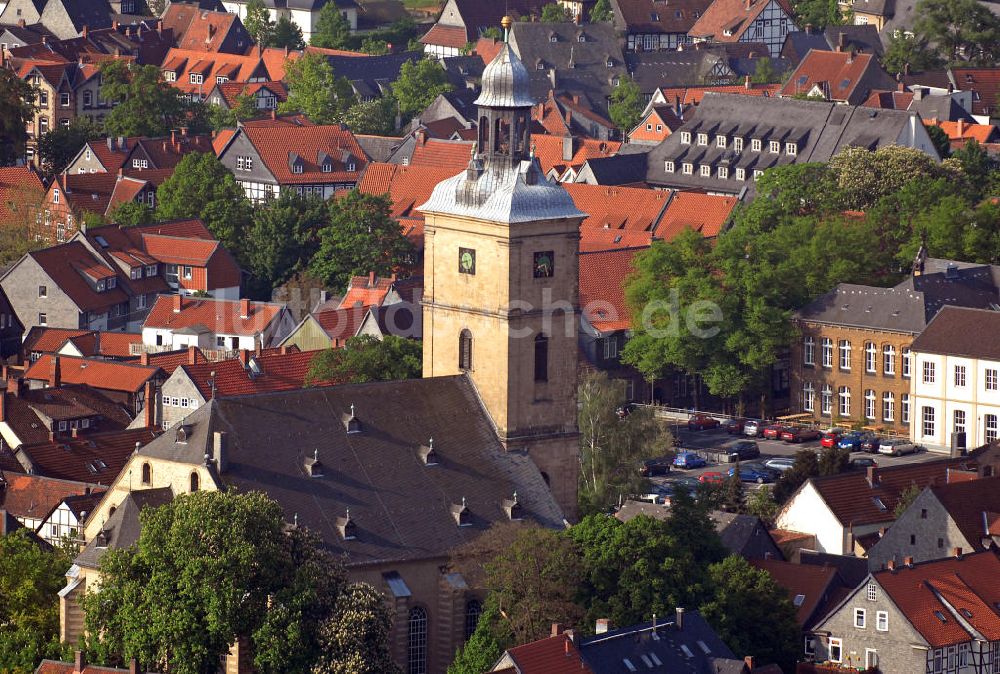 Goslar aus der Vogelperspektive: Stephanikirche in Goslar