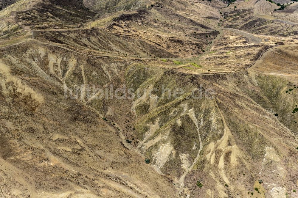 Luftaufnahme Basilikata - Steppen - Landschaft in Basilikata in Italien