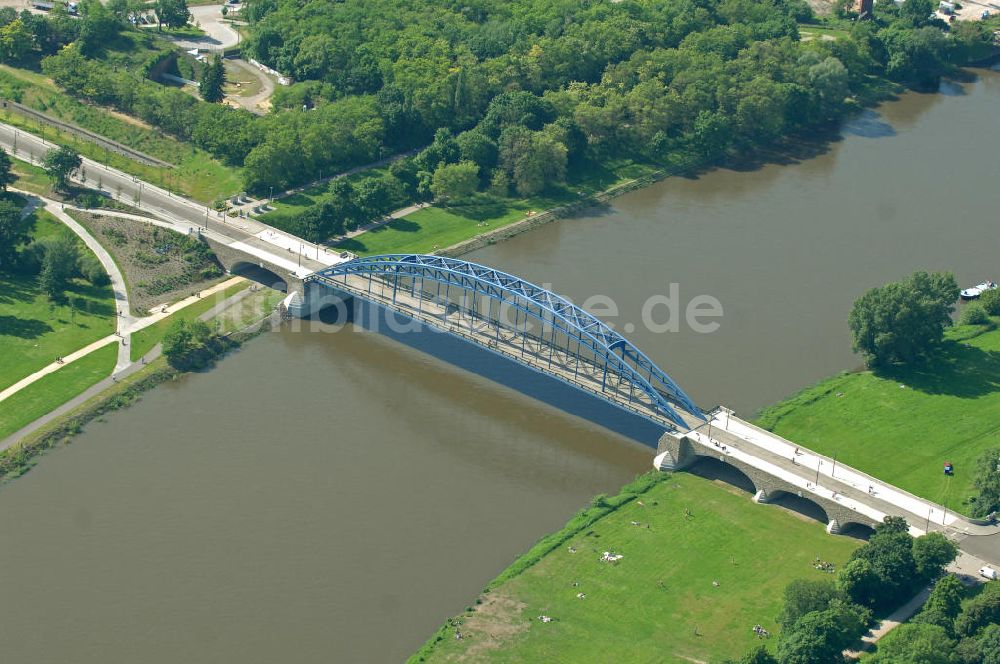 Luftaufnahme Magdeburg - Sternbrücke in Magdeburg, Sachsen-Anhalt