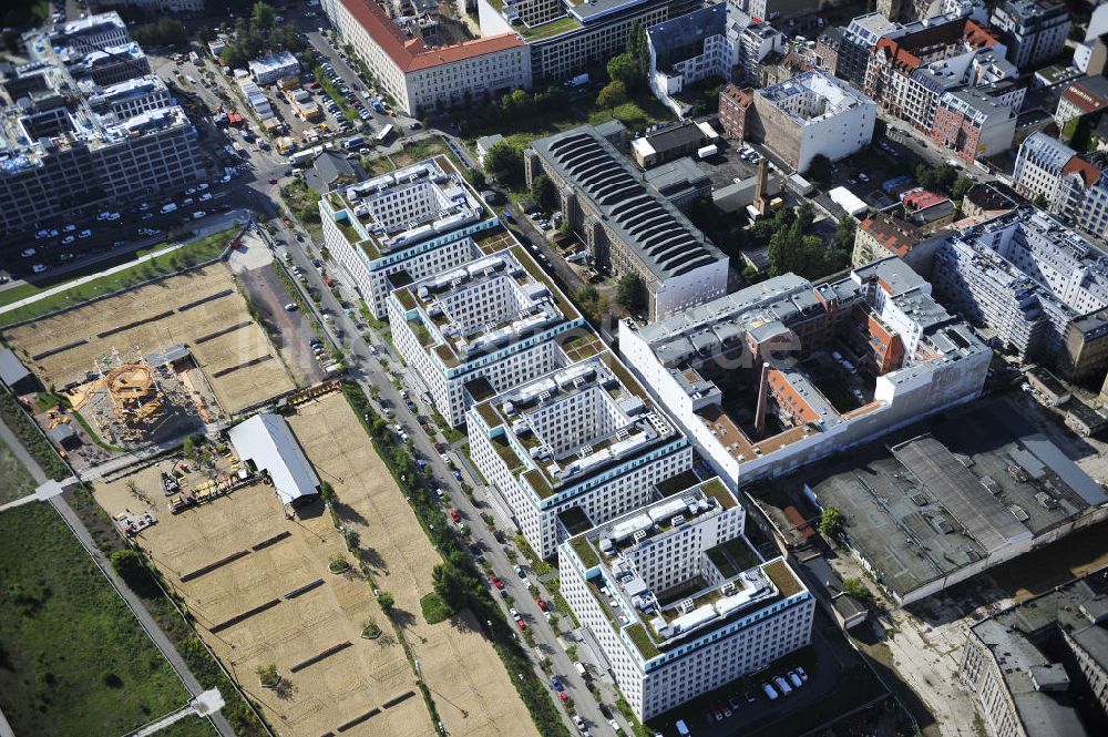 Berlin aus der Vogelperspektive: Stettiner Carree am Nordbahnhof in Berlin-Mitte