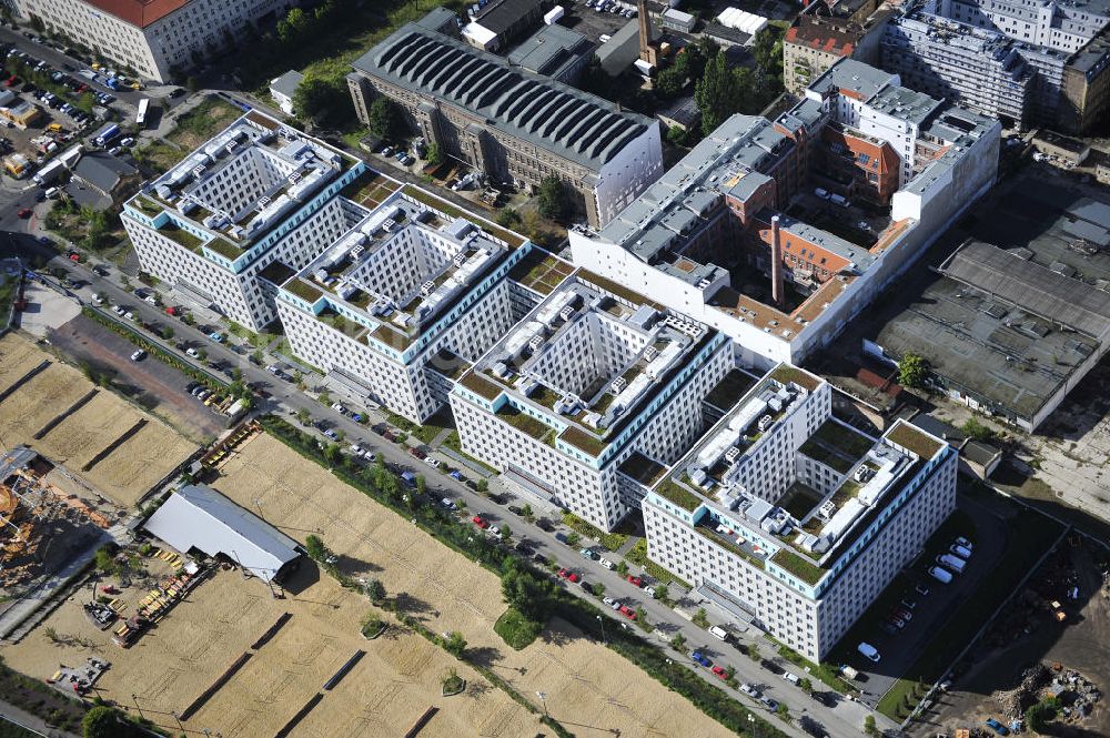 Luftaufnahme Berlin - Stettiner Carree am Nordbahnhof in Berlin-Mitte