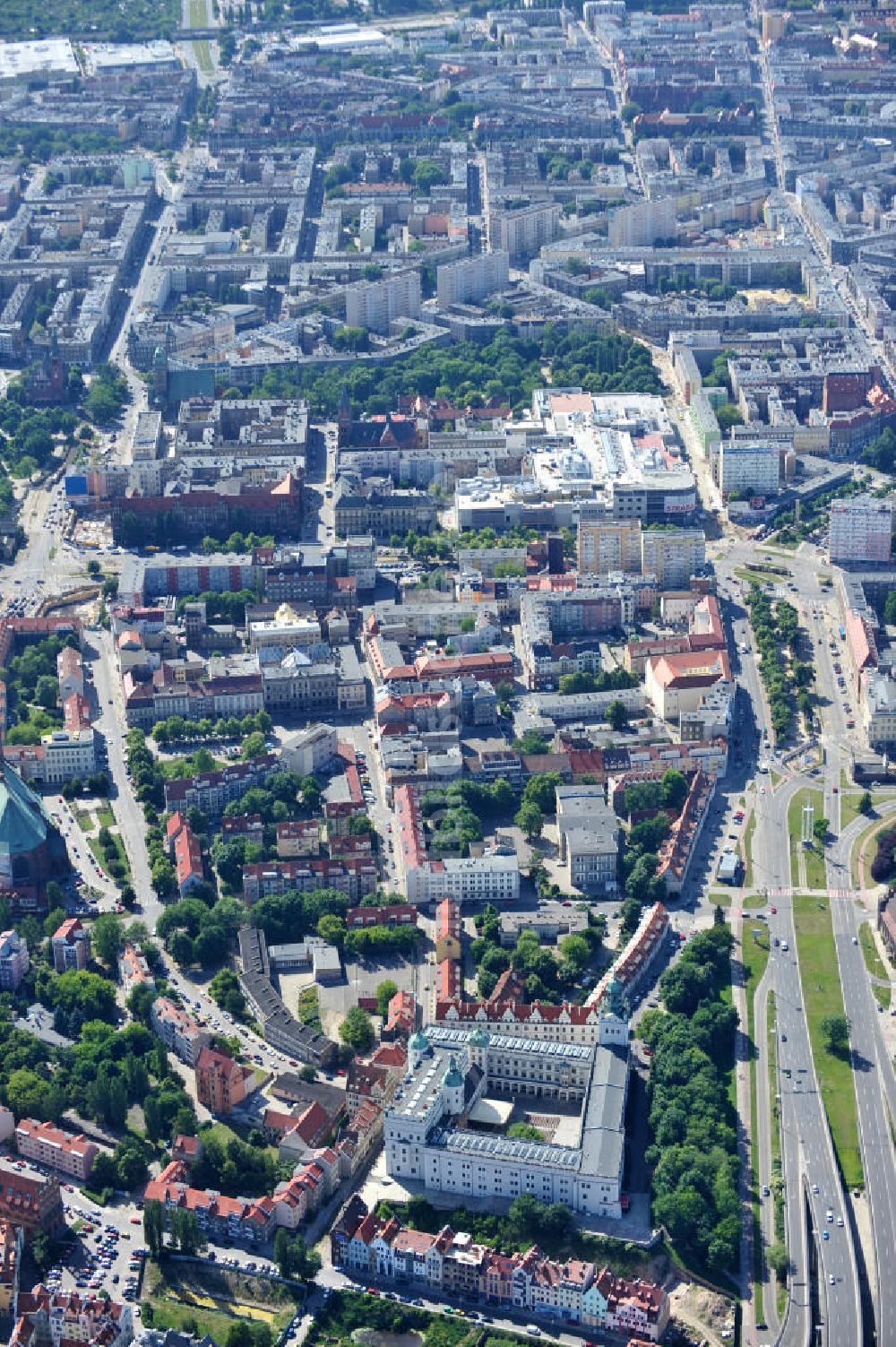 Luftaufnahme Stettin / Szczecin - Stettiner Schloß / Schloss der Herzöge von Pommern in Stettin / Szczecin