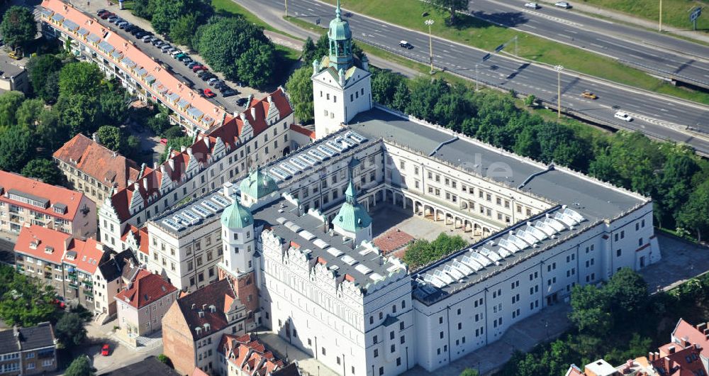 Stettin / Szczecin von oben - Stettiner Schloß / Schloss der Herzöge von Pommern in Stettin / Szczecin