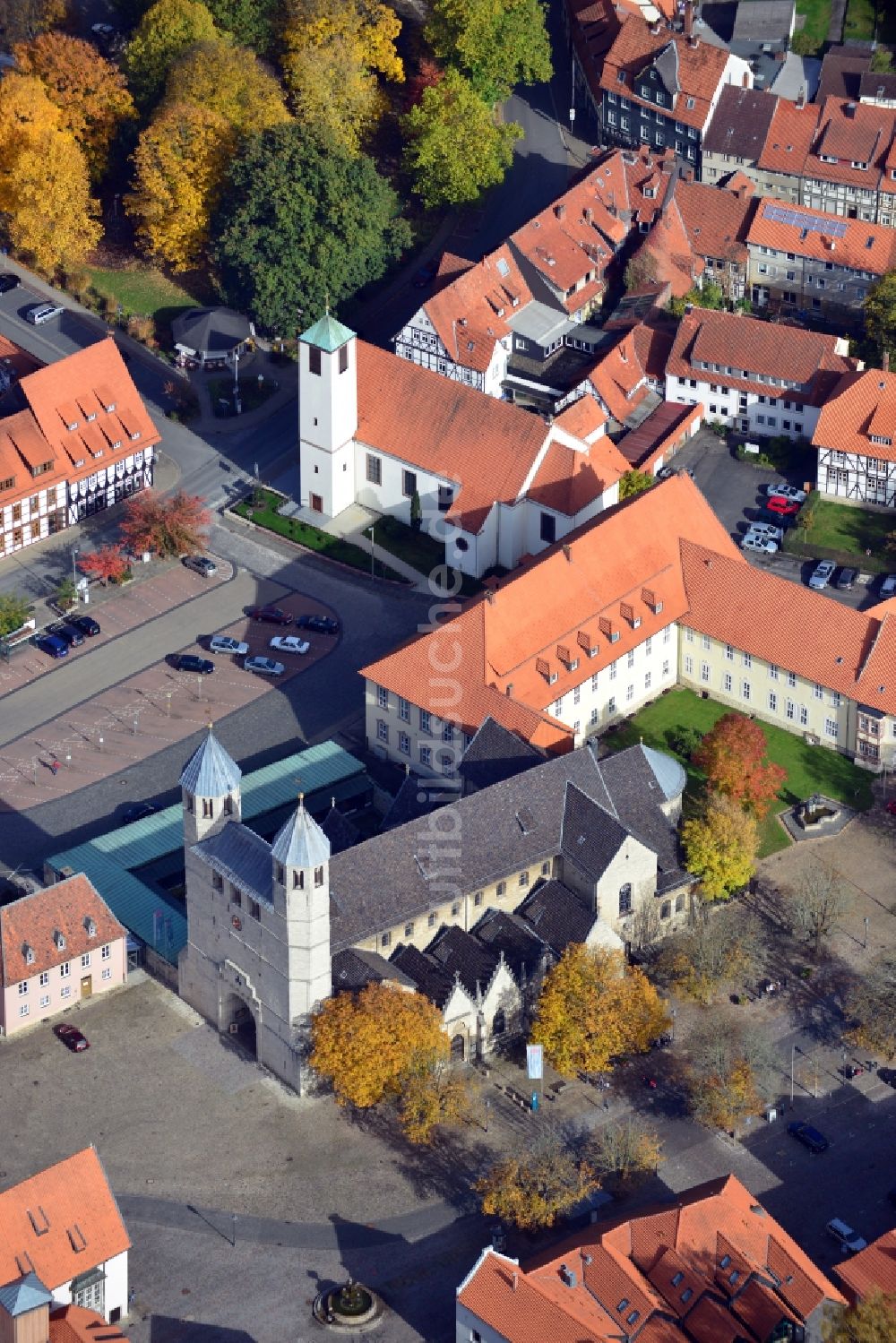 Luftbild Bad Gandersheim - Stiftskirche in Bad Gandersheim im Bundesland Niedersachsen