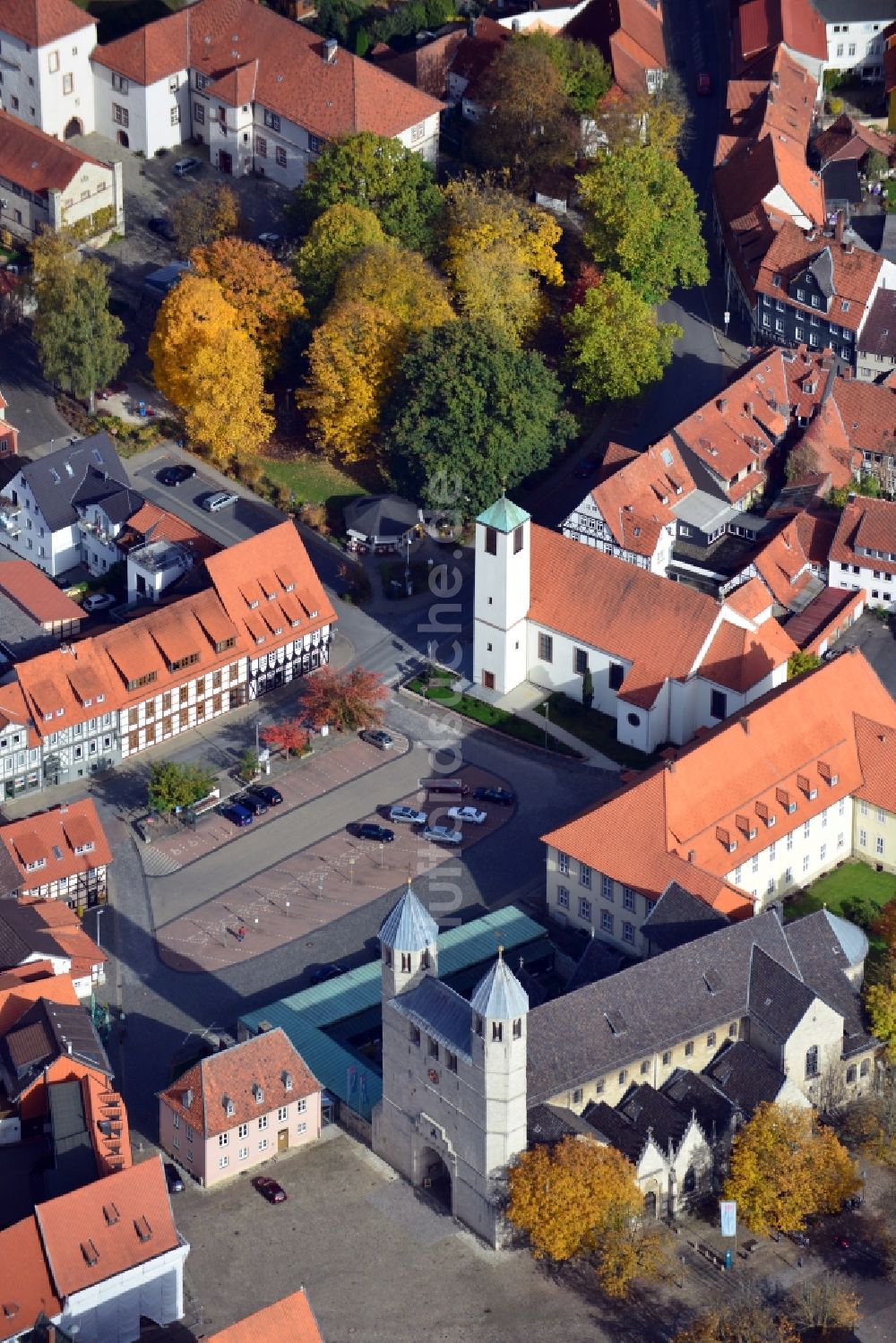 Luftbild Bad Gandersheim - Stiftskirche in Bad Gandersheim im Bundesland Niedersachsen