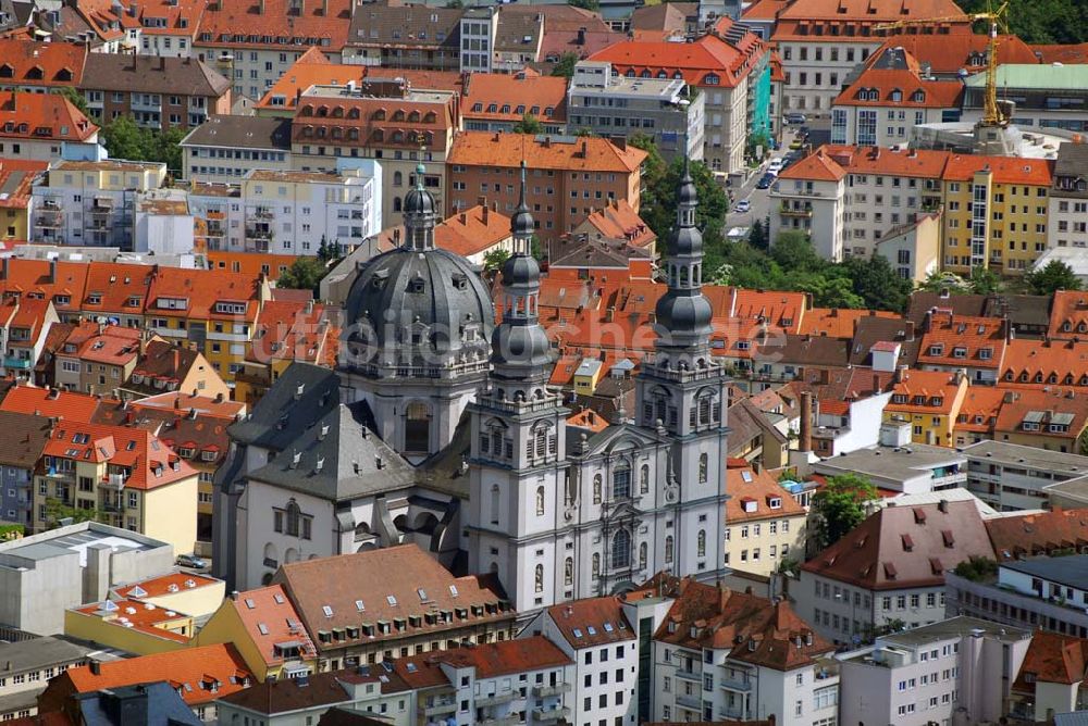 Luftaufnahme Würzburg - Stiftskirche Haug St. Johannes