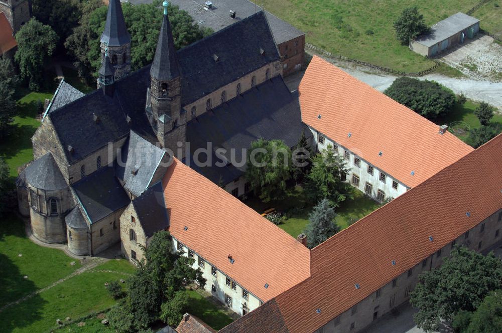 Luftaufnahme Hamersleben - Stiftskirche St. Pankratius Hamersleben