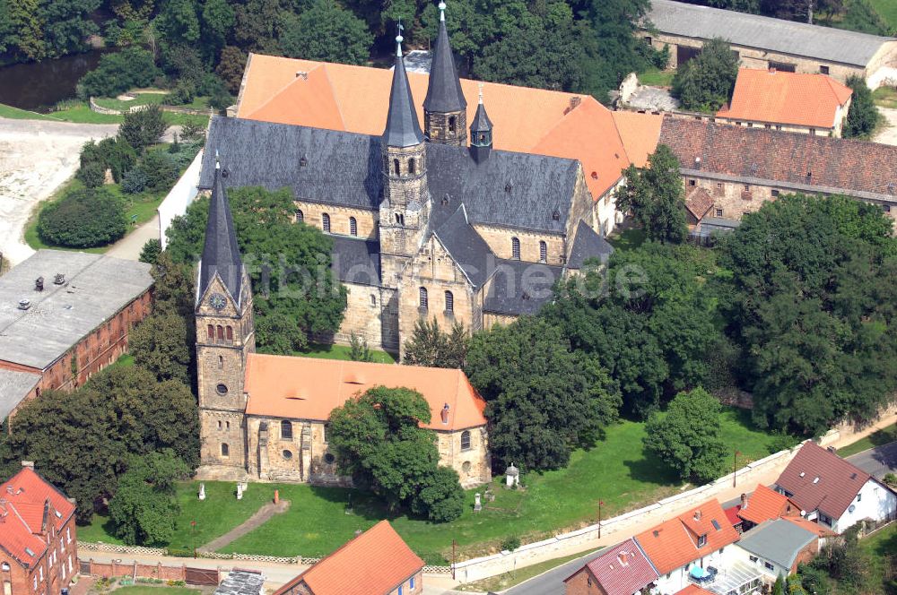 Hamersleben aus der Vogelperspektive: Stiftskirche St. Pankratius Hamersleben