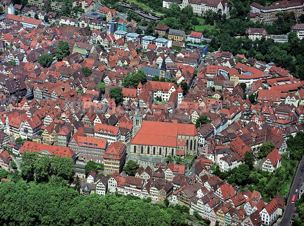 Tübingen von oben - Stiftskirche Tübingen